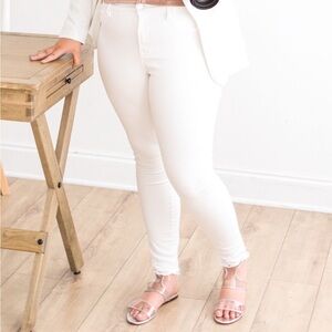 Good American White Denim Good Legs Jeans